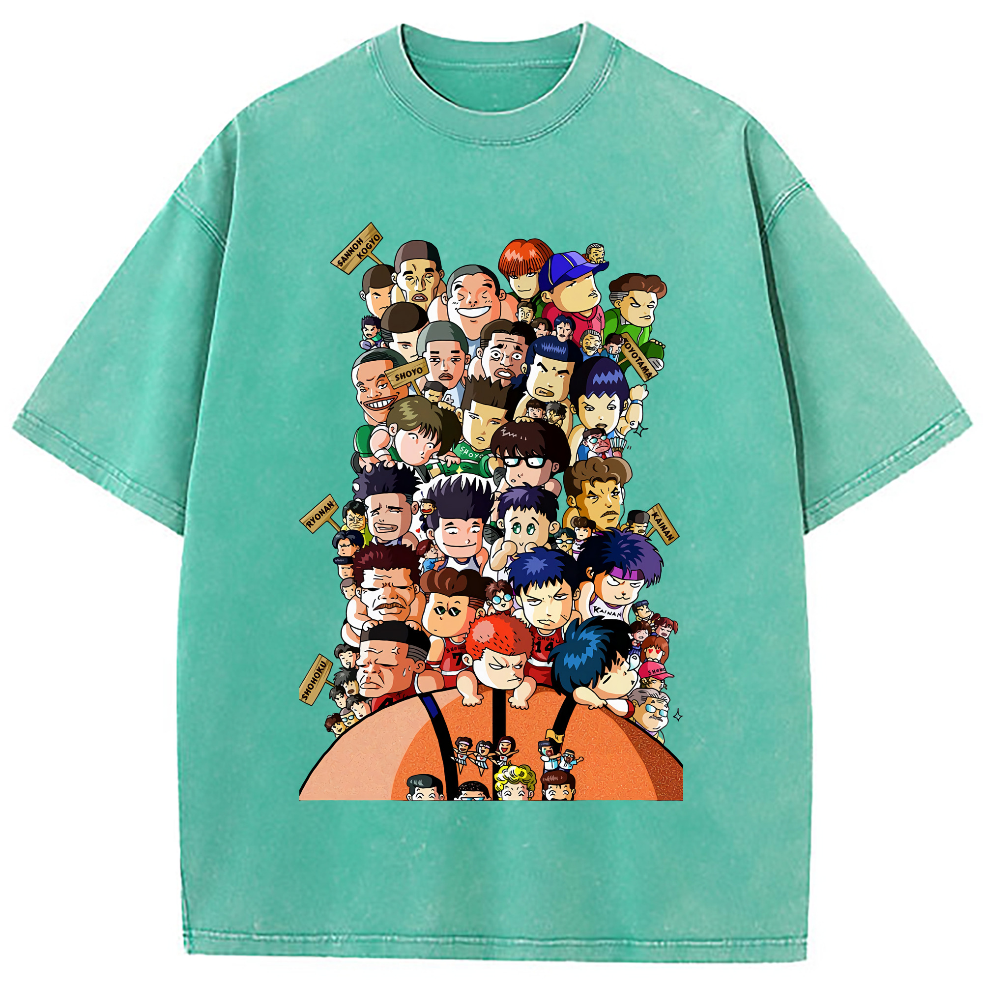 （画像用） SLAM DUNK／スラムダンク 綿100% ヴィンテージ風 半袖Tシャツ（フロントプリント）